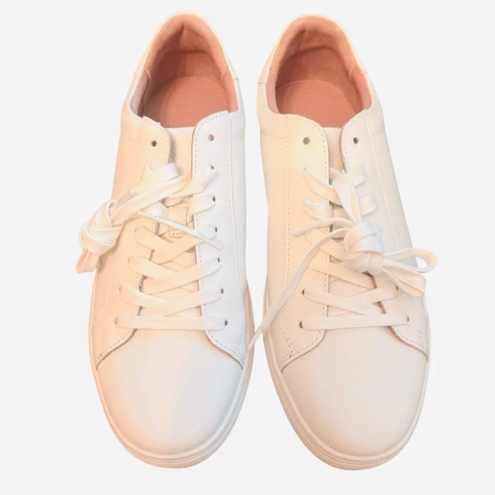 Quince Leather Everyday Sneakers White Lace Up Sz 10.5 - Picture 2 of 6